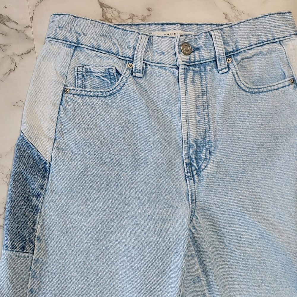 Pacsun High Rise Wide-leg Baggy Jeans With Patchwork Side Panels, Size 25 - Picture 9 of 12